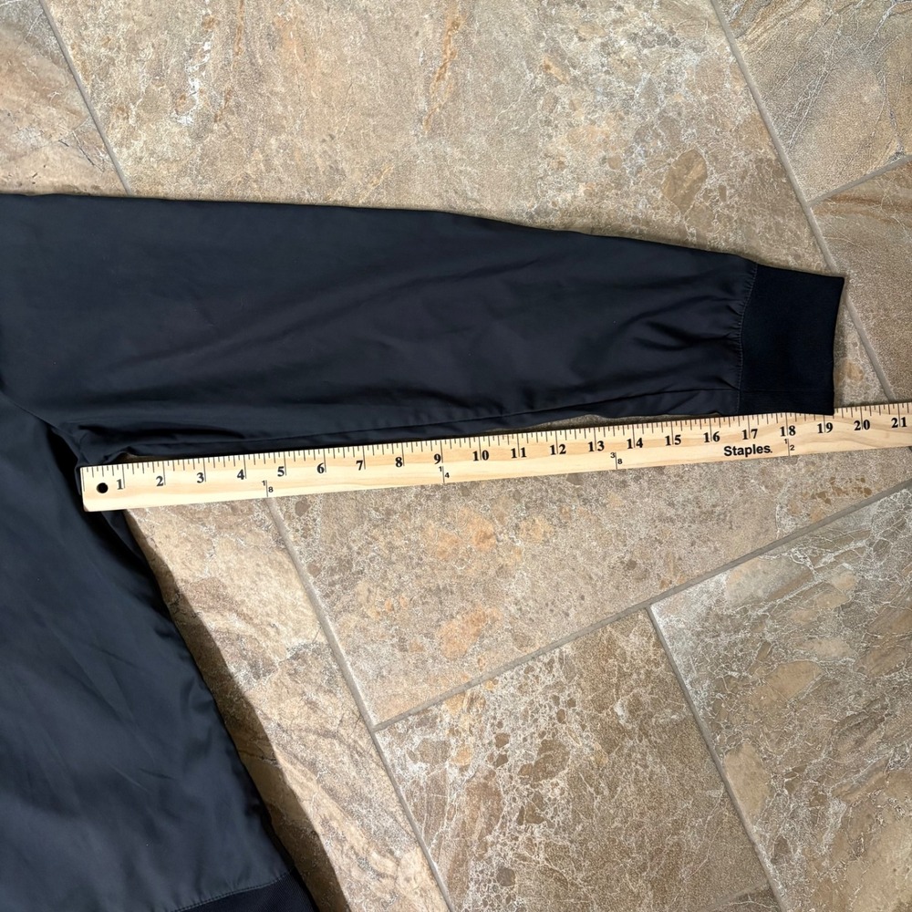 Kids Nike Black Bomber Jacket Lightweight Snap Front Logo Size L G‎ - Picture 3 of 4